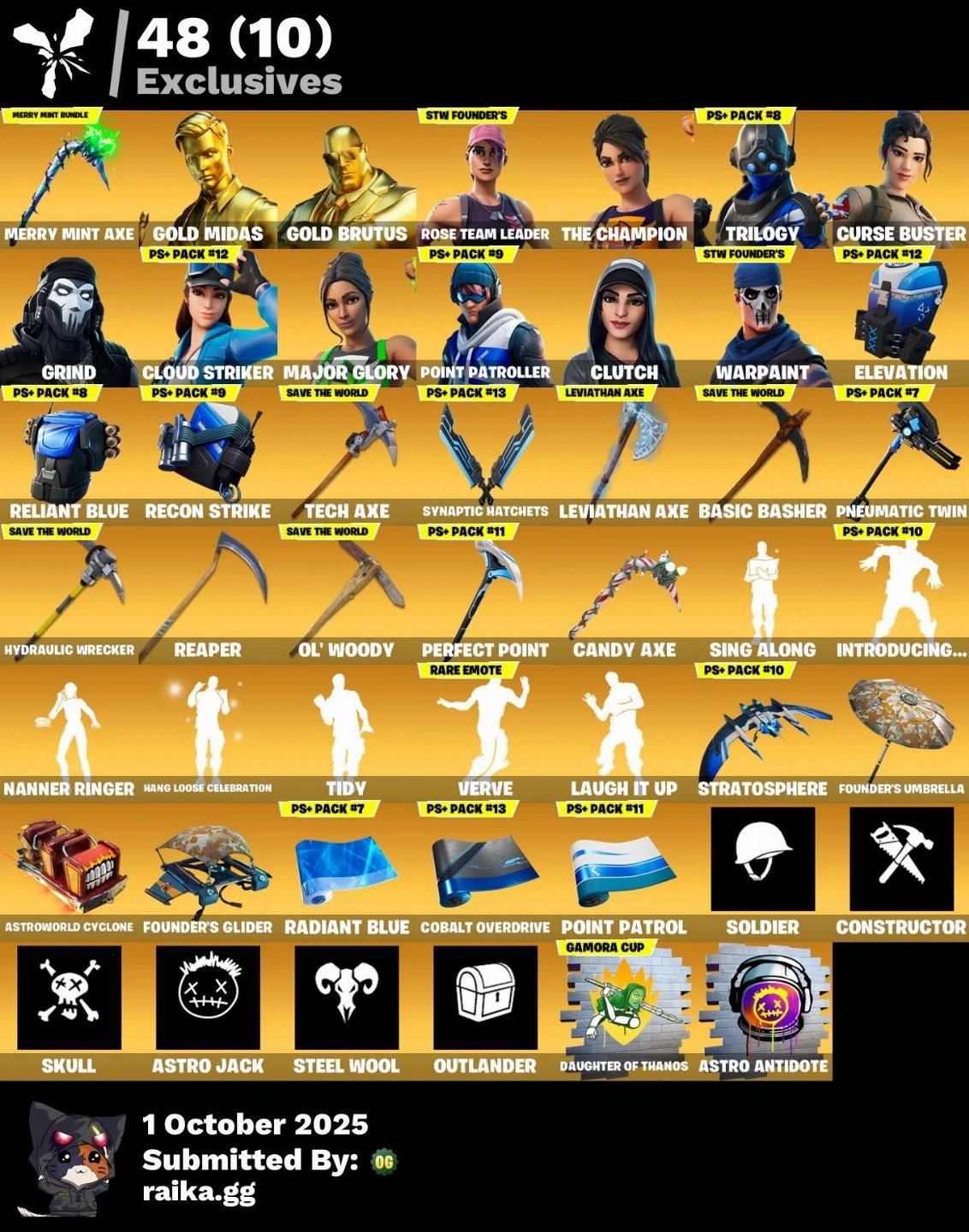 CONTA FORTNITE RARA | 248 SKINS | EXCLUSIVOS | MERRY MINT AXE | STW FUNDADOR