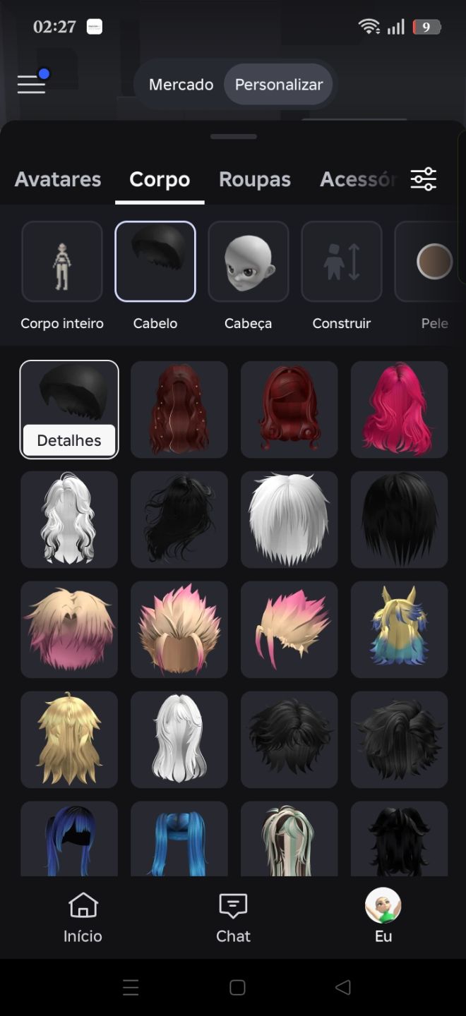 Conta de roblox boa, com bastante item e quase 500 robux