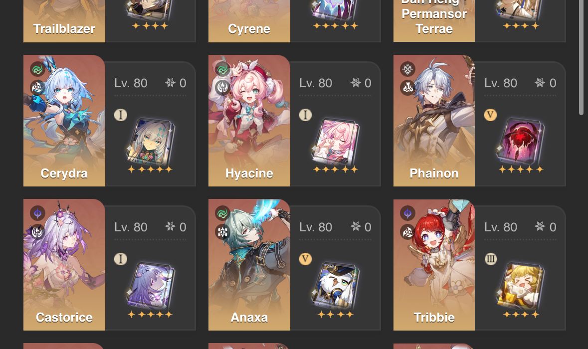 Conta honkai nv 70 e ar58 desde 2020