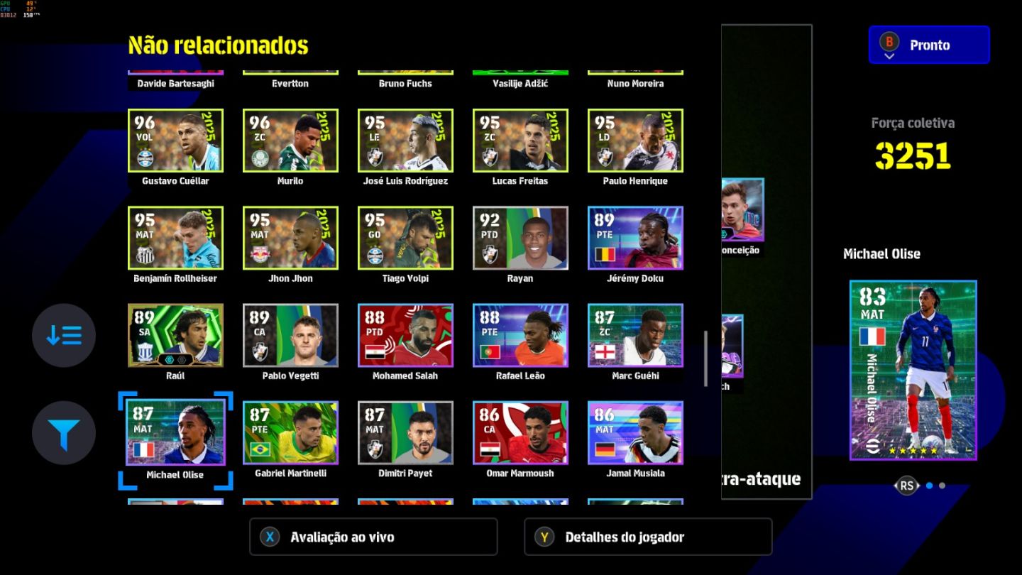 Conta PC Steam Del Piero Blitz 107, Zola Blitz 107, Maldini 109, CR7 107 e CIA