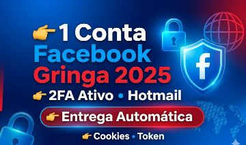 1x Conta Facebook Gringa 2025 | 2FA Ativo | Hotmail | Entrega Automática