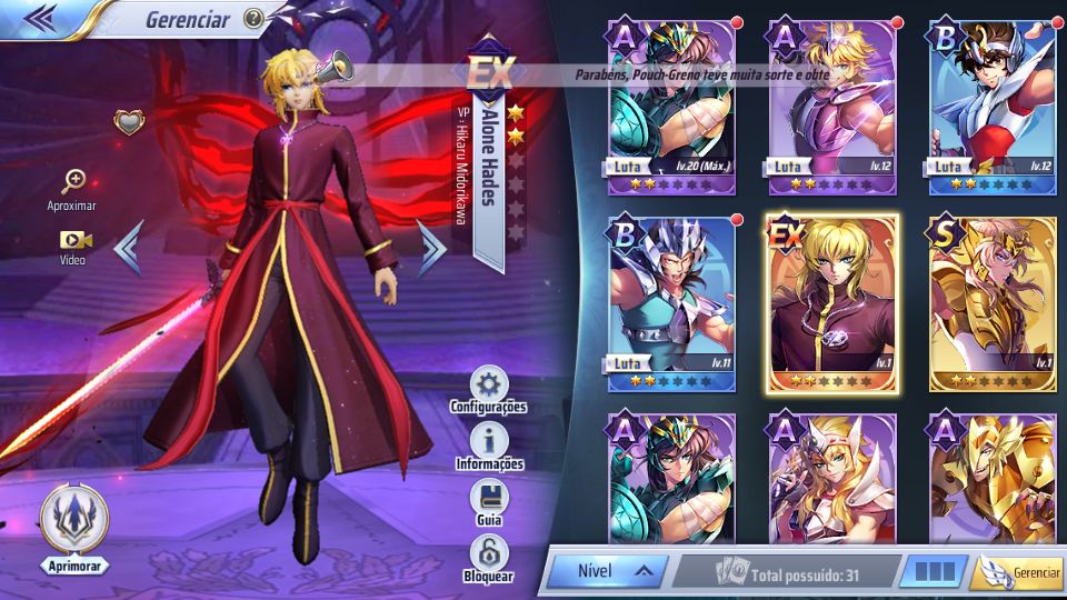 CONTAS REROLL !!! SERVIDOR NOVO (151)- Saint Seiya Awakening