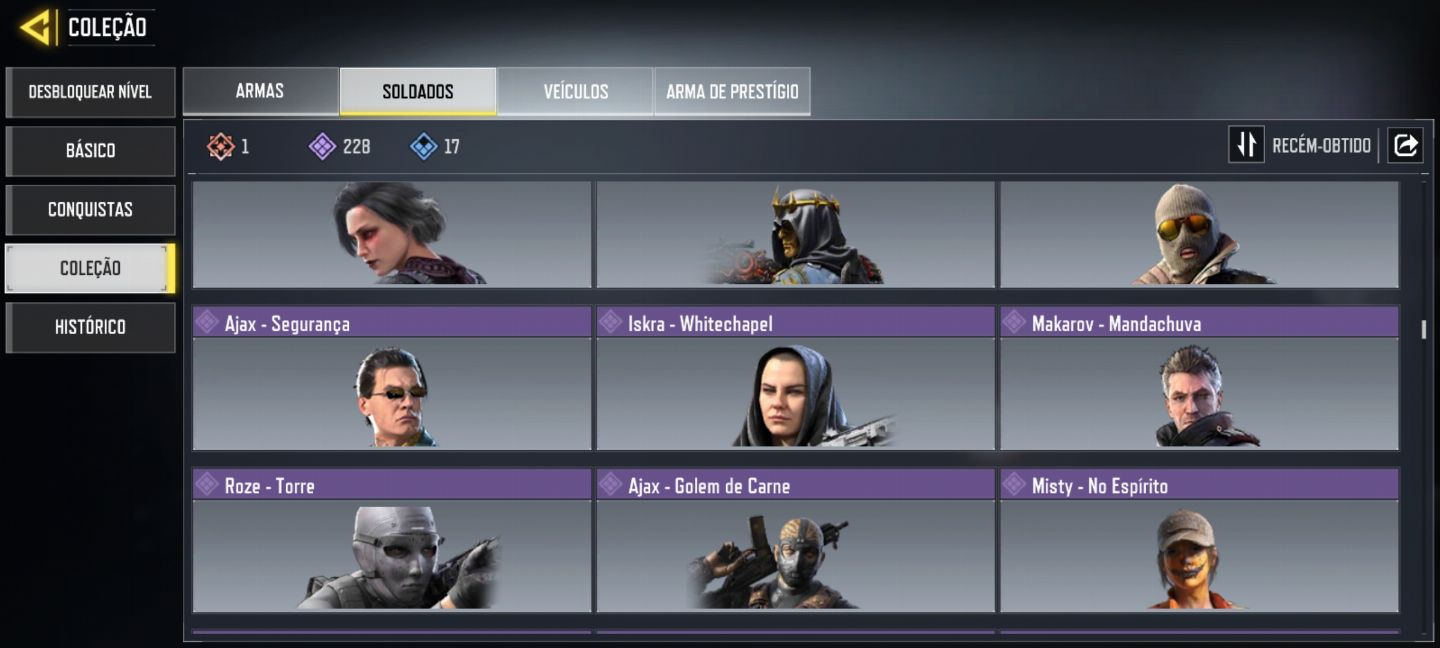 Conta Cod mobile 15 lendária 5 miticas 2 prestígio