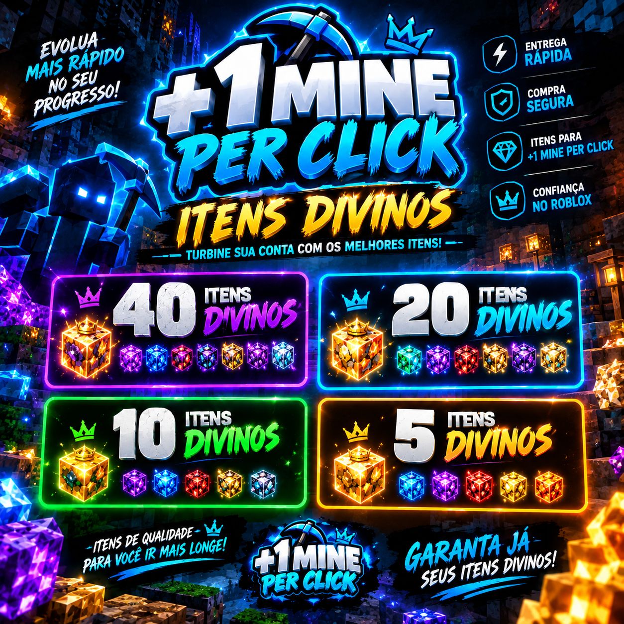 ITENS DIVINOS +1 MINE PER CLICK