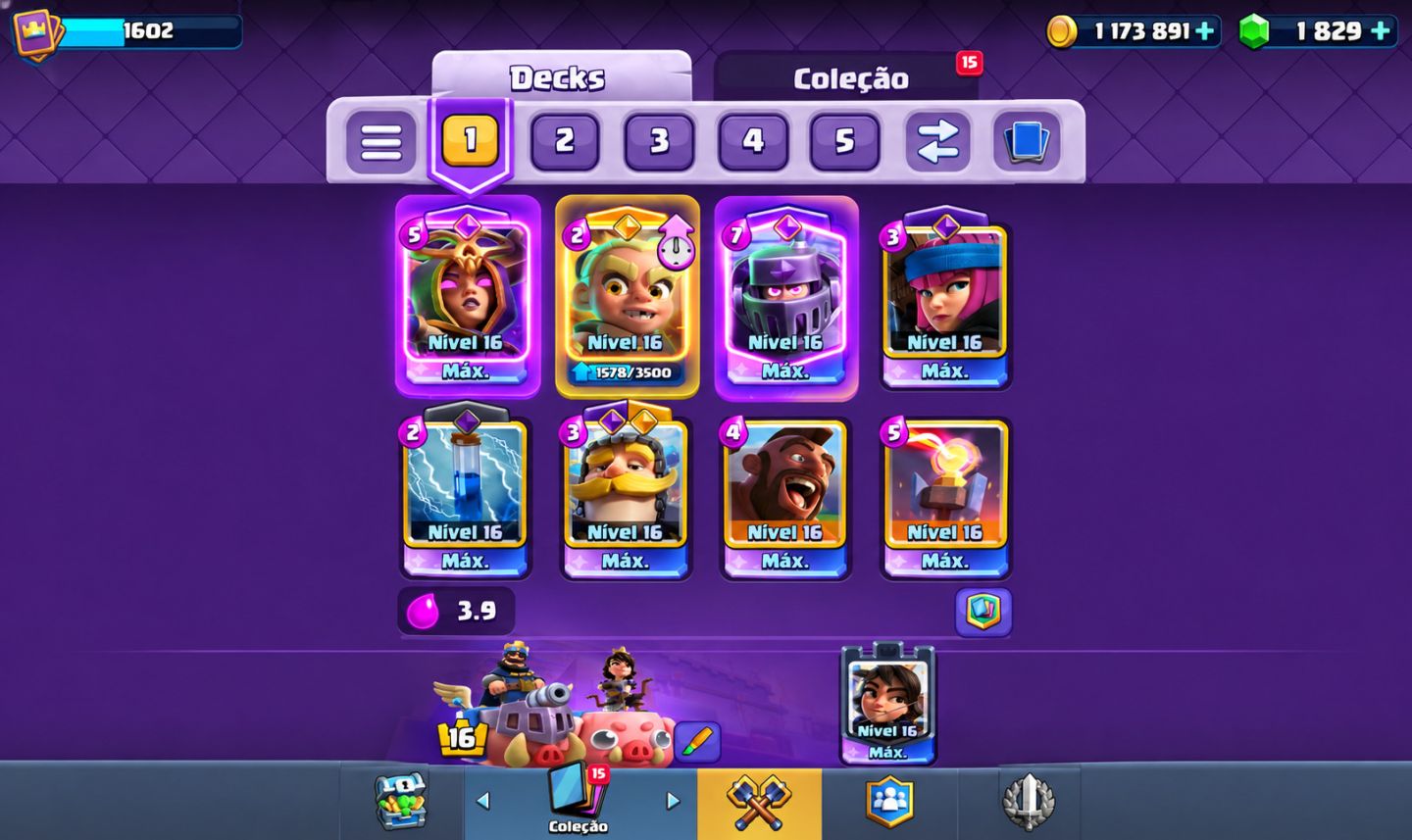 Conta clash royale 10 anos
