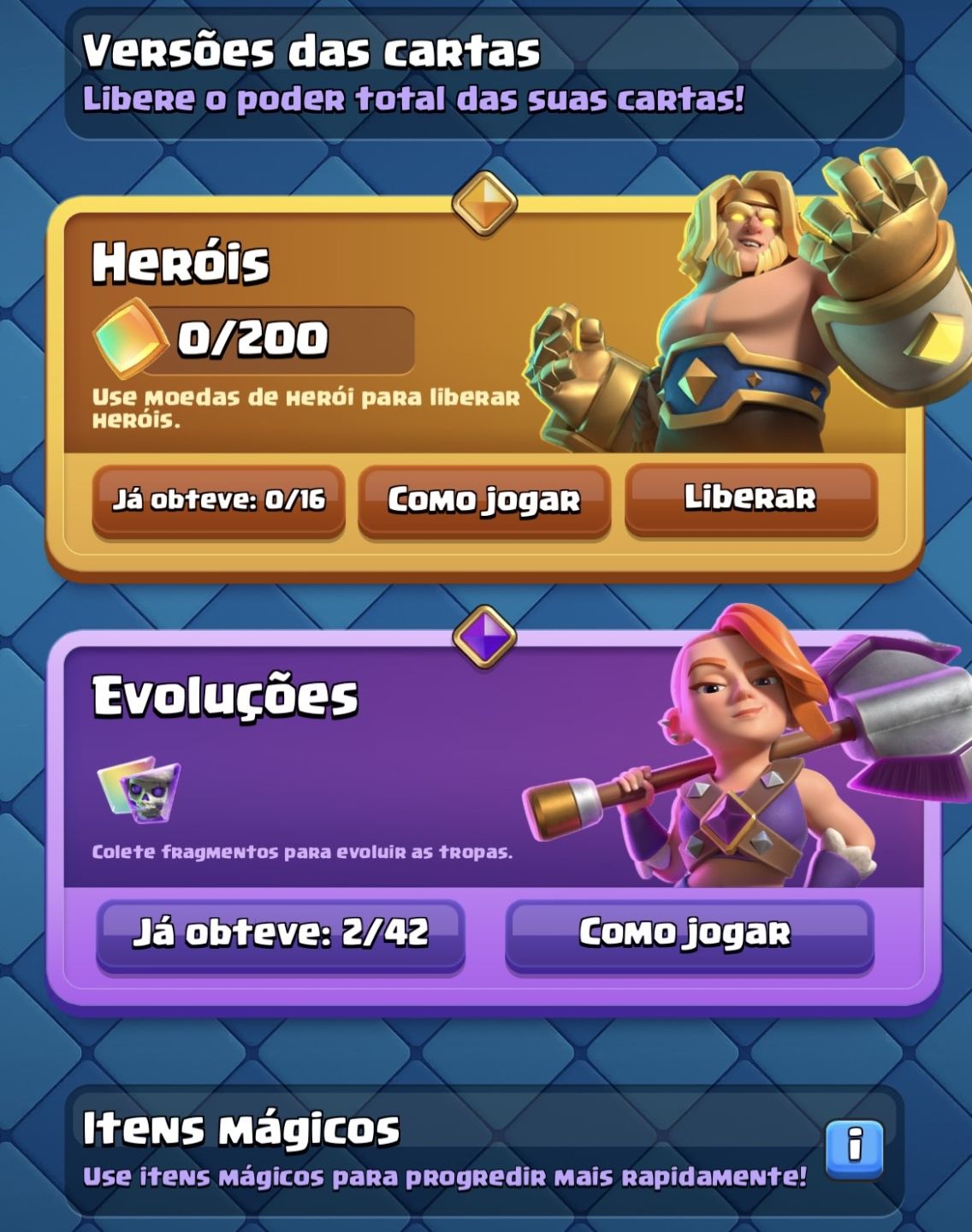 Conta Clash Royale +7.500K de troféus e 118 cartas com 70% de desconto