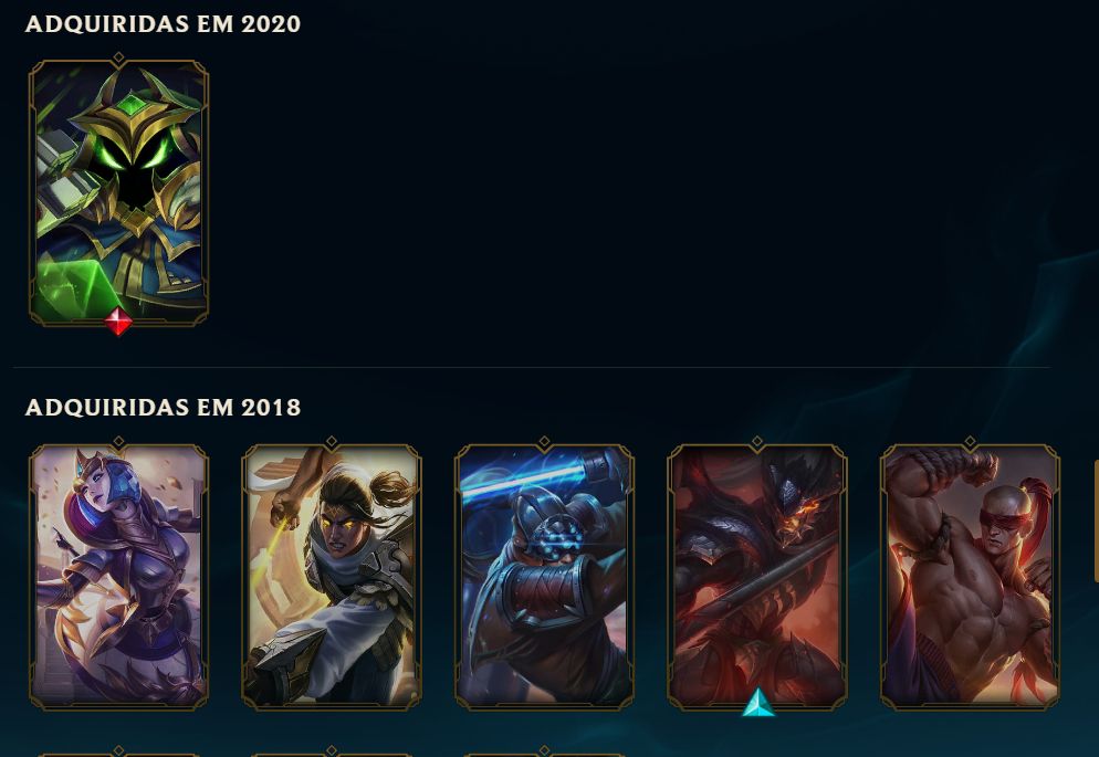 Conta LoL Rara (2014) | 61 Skins + Vários Legados | Ícones + Wards + Espólio