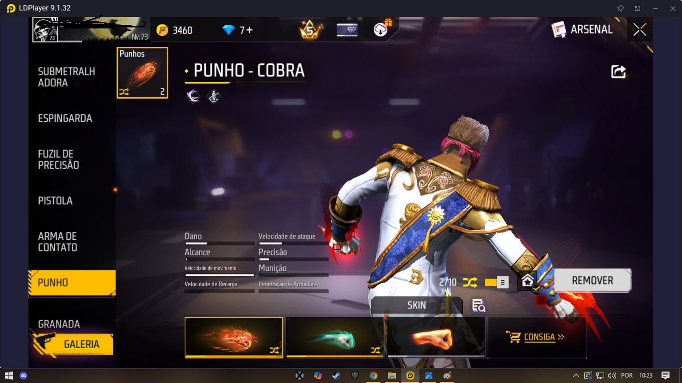 Conta de free fire antiga nivel 73