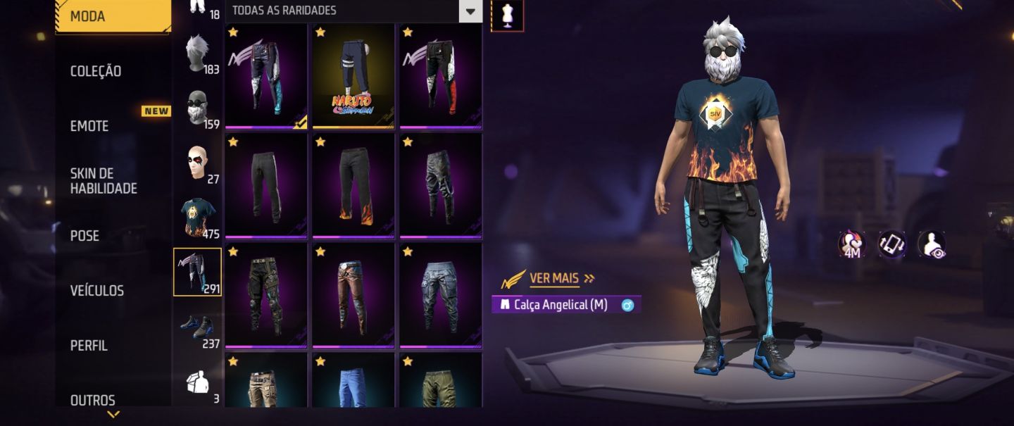CONTA FREE FIRE ANTIGA GEMADA