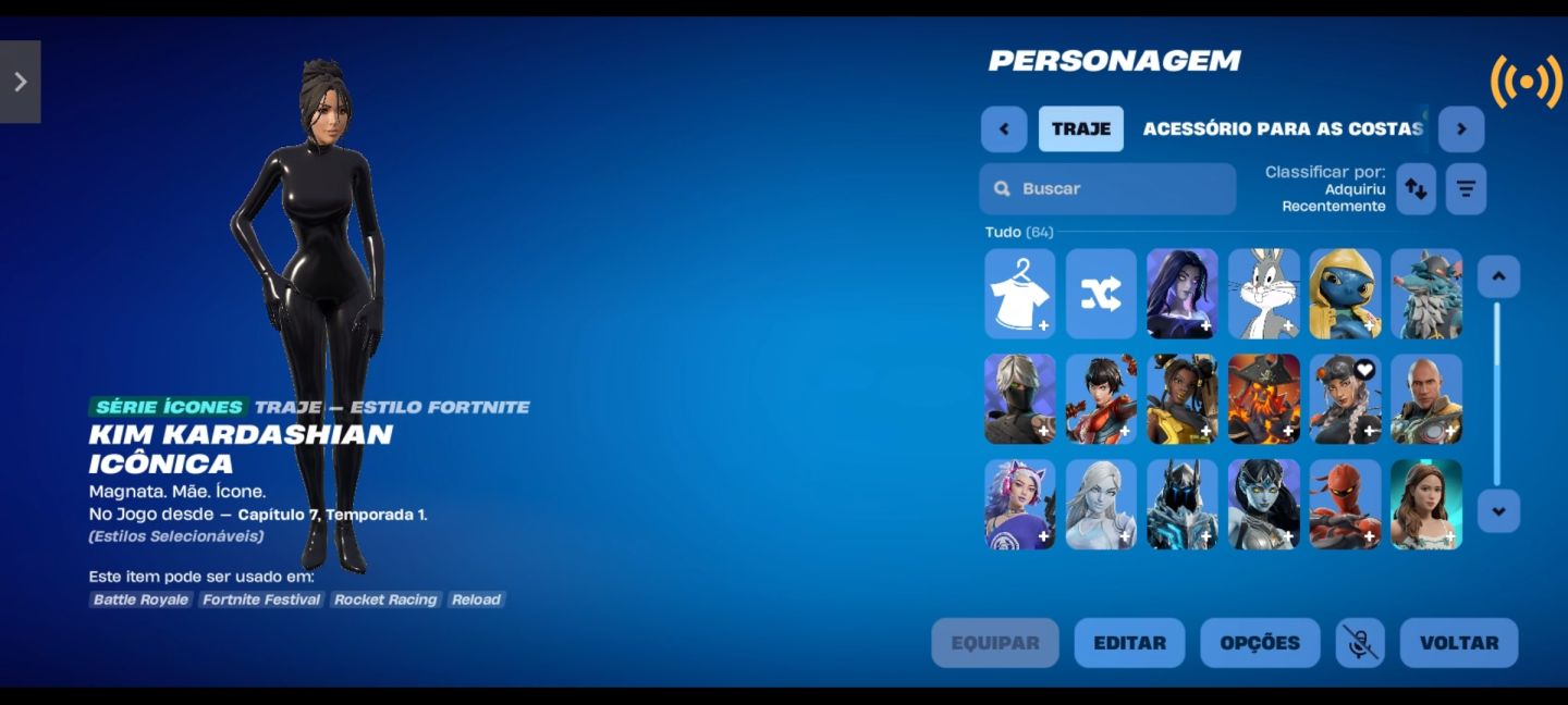 Conta Fortnite +30 skin (Kim kardashian, Ice spice)