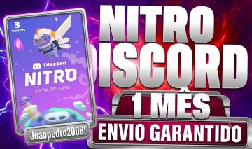 Nitro Discord 1 Mês + 2 Impulsos