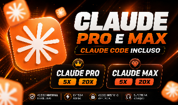 CLAUDE CODE PRO/MAX INDIVIDUAL - 30 DIAS MELHOR PREÇO