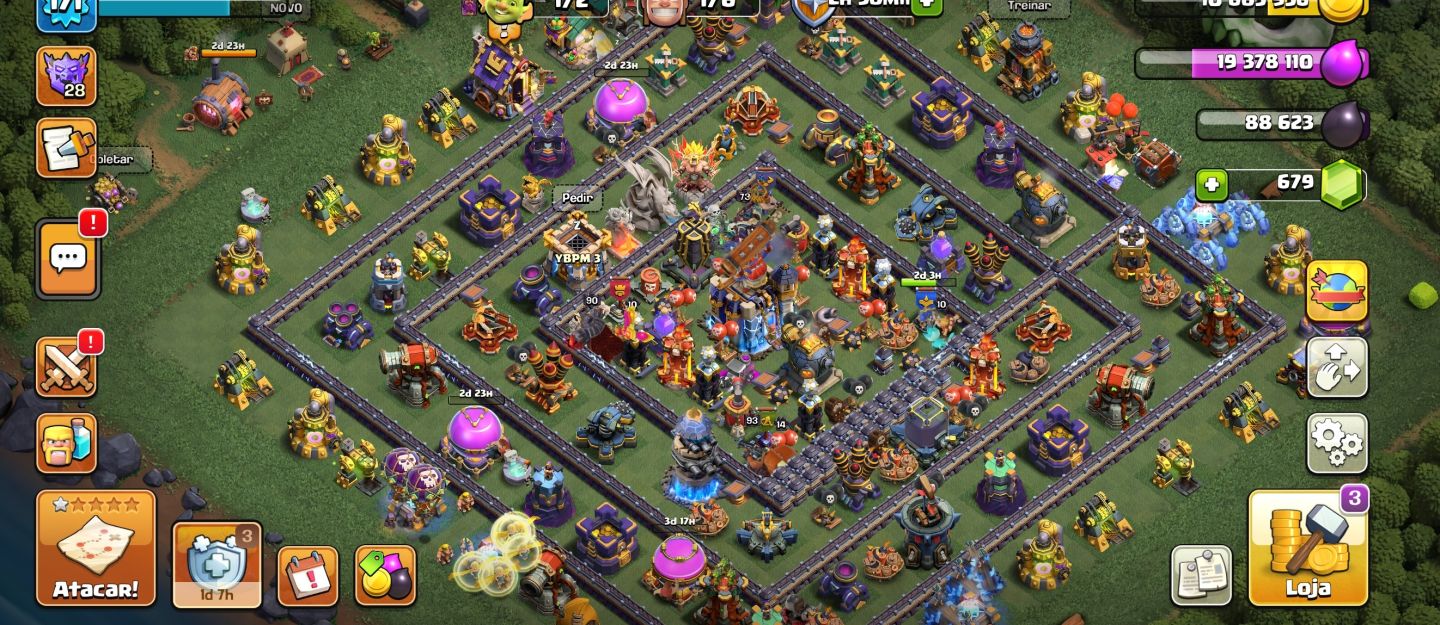 SERVIÇO DE FARME E UP DE MUROS CLASH OF CLANS