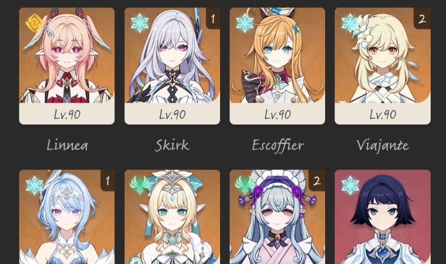 Conta de genshin fresquinha para sair! Vesna e odette meta+ zzz