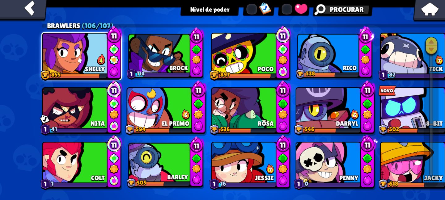 Conta Brawl Stars Completa Skins e Conteúdos Exclus