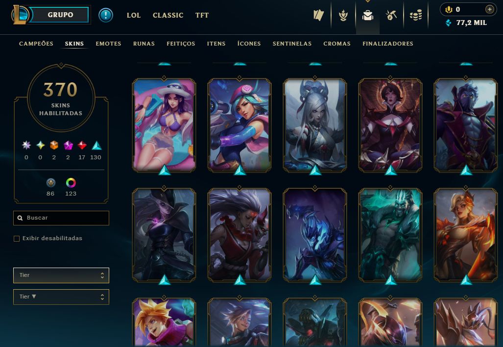 CONTA LEVEL 587 | 376 Skin | ESMERALDA | TROCA DE EMAIL e VERIFICACAO