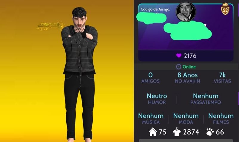 Conta Avakin Life antiga/rara
