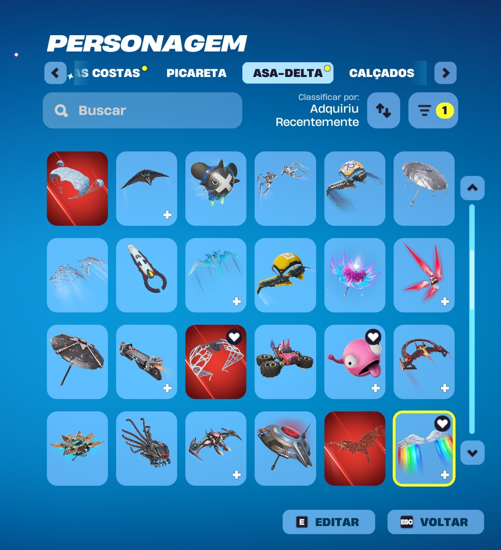 CONTA ANTIGA 175 SKINS ARIANA GRANDE, THE WEEKND, O CEIFADOR, 120 PICARETAS
