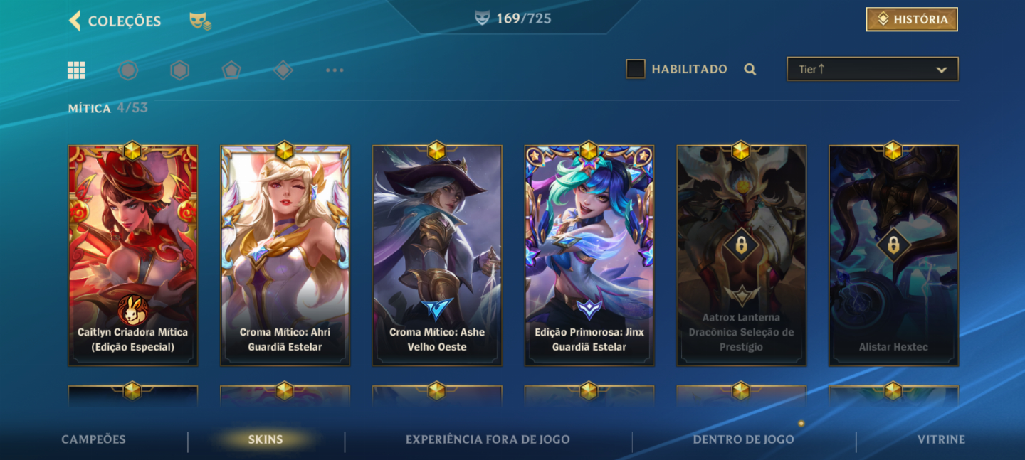 CONTA WILD RIFT(176 SKINS, INCLUINDO PASSES E SKINS MÍTICAS)