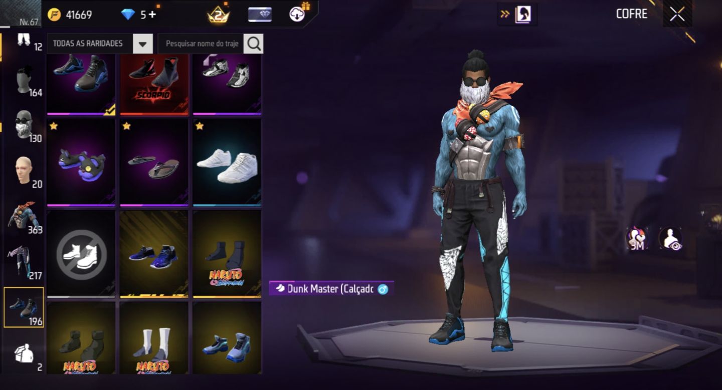 Conta de free fire com angelical bandeirao top criminal ump e xm8 att perm