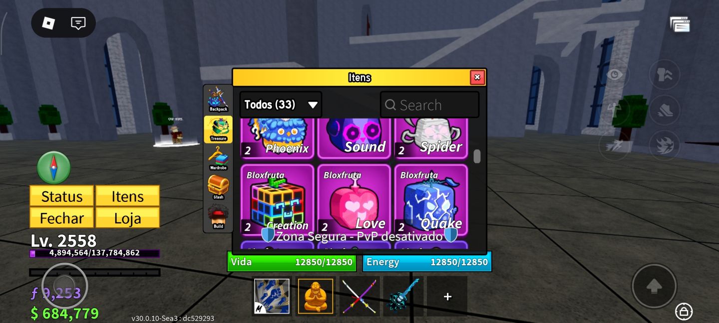 Conta de Blox Fruits Mink V4