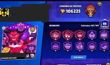 Conta de Brawl Stars com Mais de 100K Todos os Personagens e Muitos Prestígios