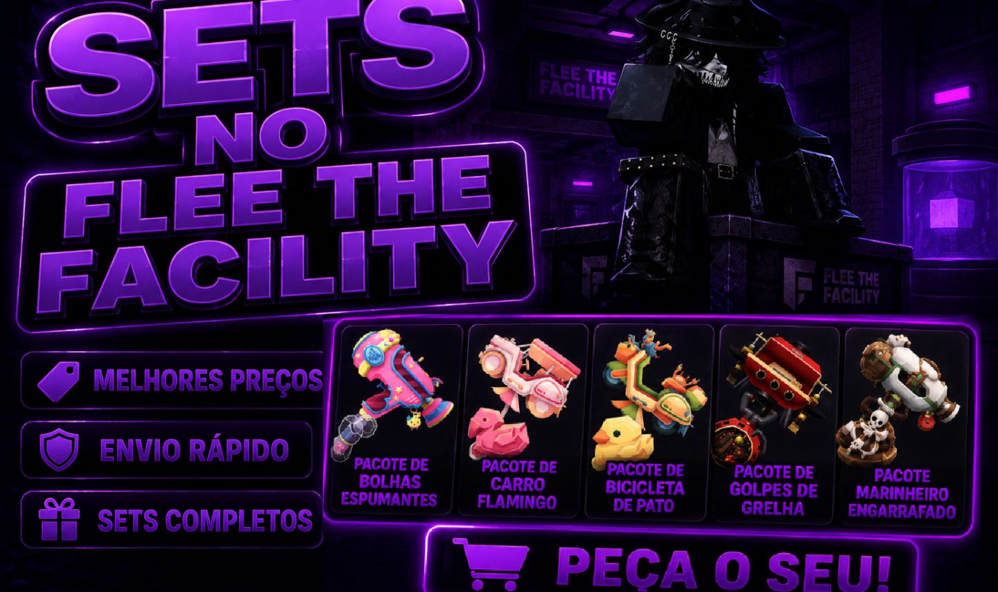 Novos Sets - Flee the Facility | Entrega Rápida