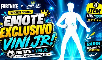 Emote BAILA Vini Jr - Vivo X Fortnite Parceria - TEMPO LIMITADO