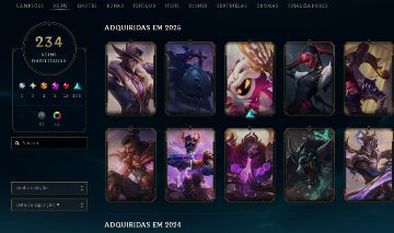 CONTA MONO SHACO, 200+ SKINS, ALL CHAMPS + DE 1000 REAIS GASTOS