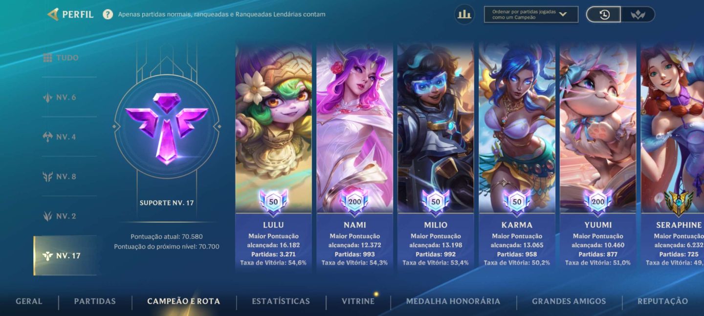 Conta wild rift 278 skins main sup