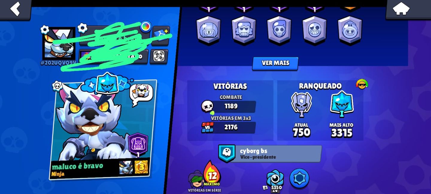 Conta antiga de brawl star main Leon