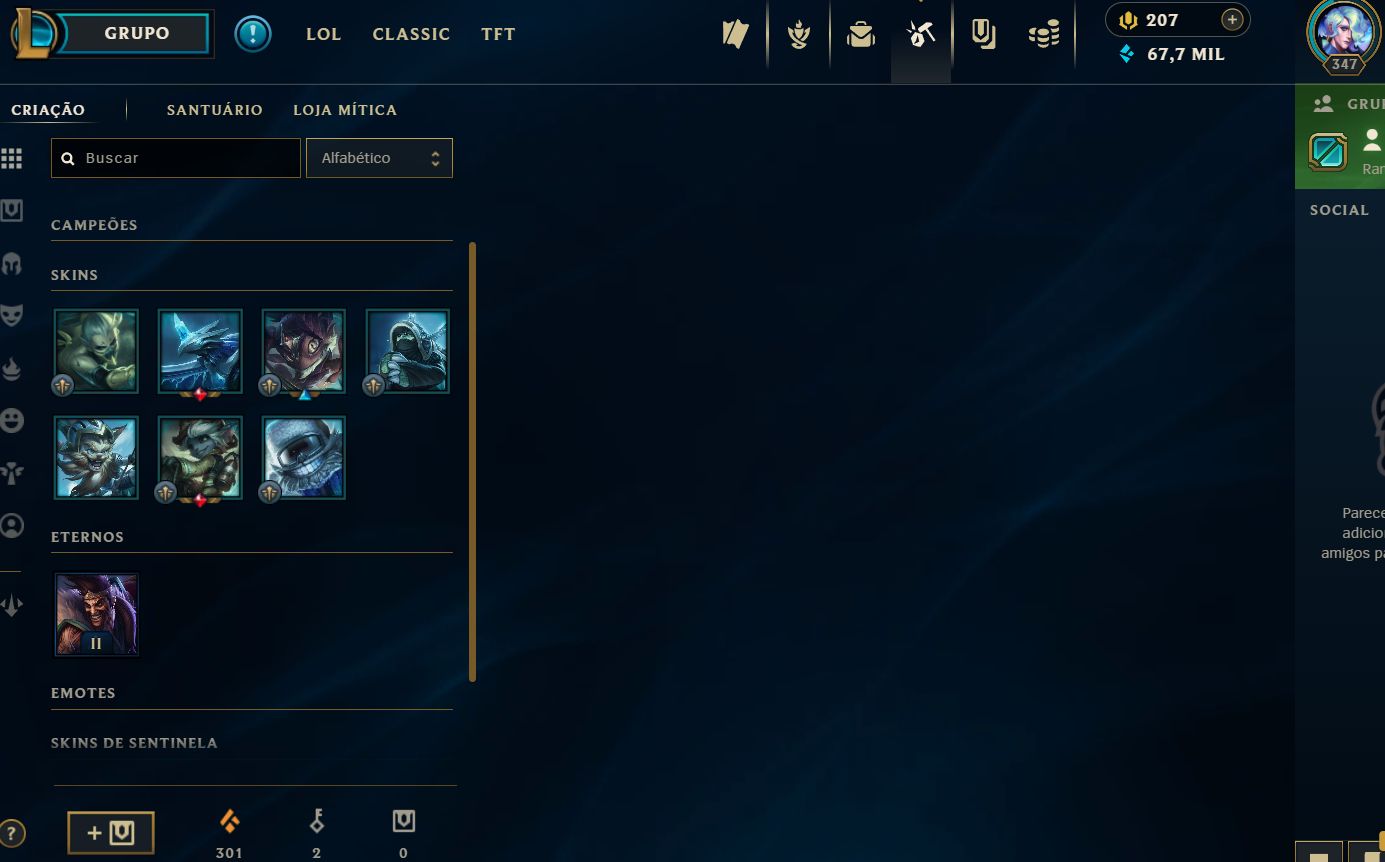 [ENTREGA AUTOMÁTICA] CONTA LOL LEVEL 347 UNRANKED (PRONTA RANKED) - FULL ACESSO!