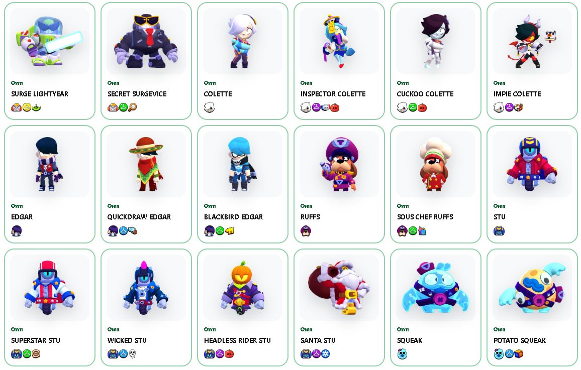 CONTA BRAWL STARS | RARA | ANTIGA | 30 MIL TROFÉUS | 72 BRAWLERS | 164 SKINS