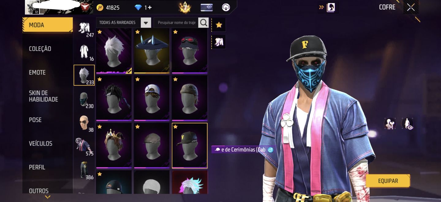 CONTA FREE FIRE PRIMEIROS PASSES PRIME 7 QUASE TODAS ANGÉLICAIS
