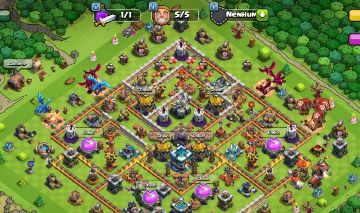 CONTA CLASH OF CLANS CV 13 + 5 CONSTRUTORES + SKINS DE HERÓIS