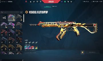 CONTA VALORANT VANDAL GLITCHPOP + FACA LÚGUBRE + SPECTRE SAQUEADORA + MUITA SKIN