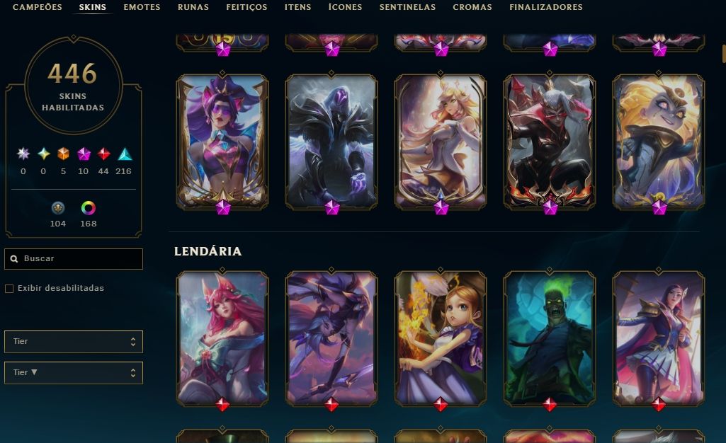 Conta LOL/Valorant Season 5, Skins de Prestigio e Gacha, Diamante