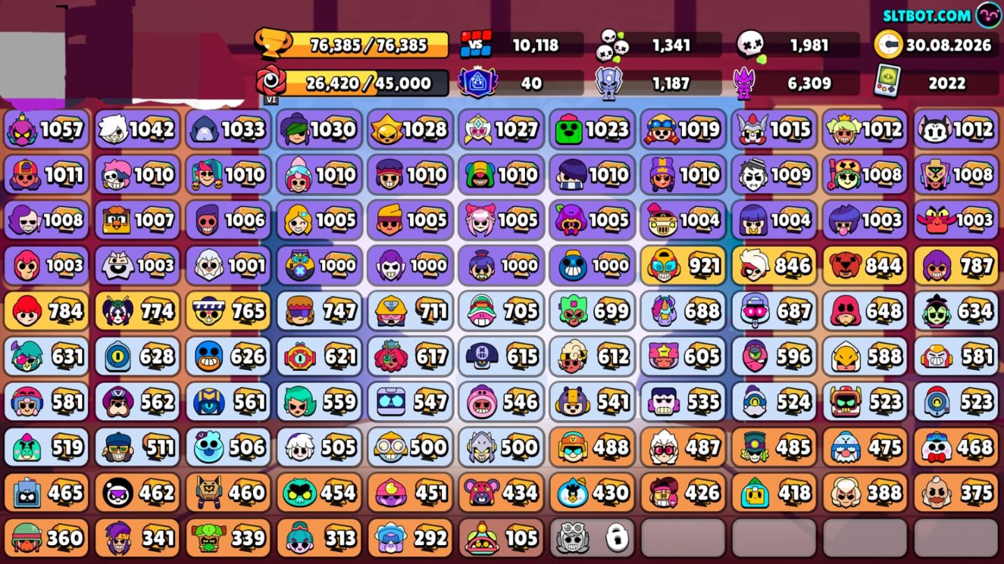 Conta Insana Brawl Stars 76K Troféus | Quase Full | Power 11