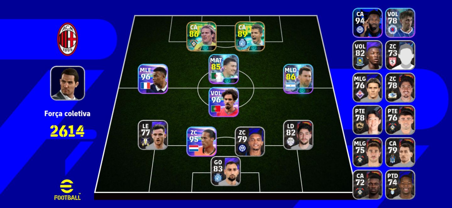 Conta Efootball Aguero e Forlan