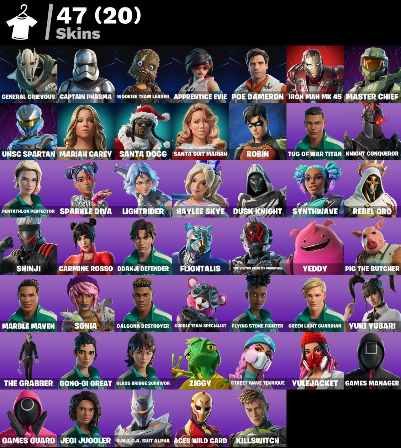 Conta de Fortnite com 47 Skins | Iron Man Mk 45 | Promoção!