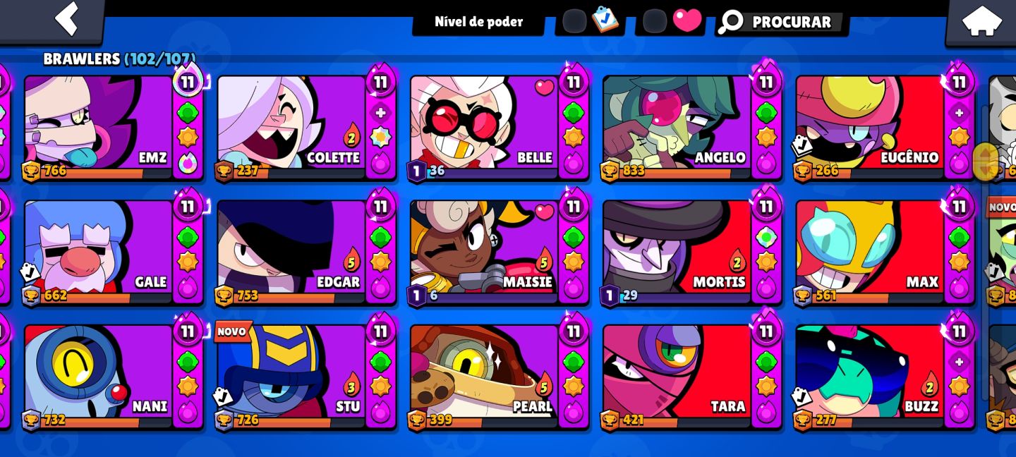 BRAWL STARS 43K | 102 BRAWLERS | 15 PRESTÍGIOS | P11 | BUZZ GODZILLA