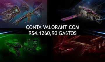Conta de valorant 4.126,90 gastos (AS MELHORES SKINS)