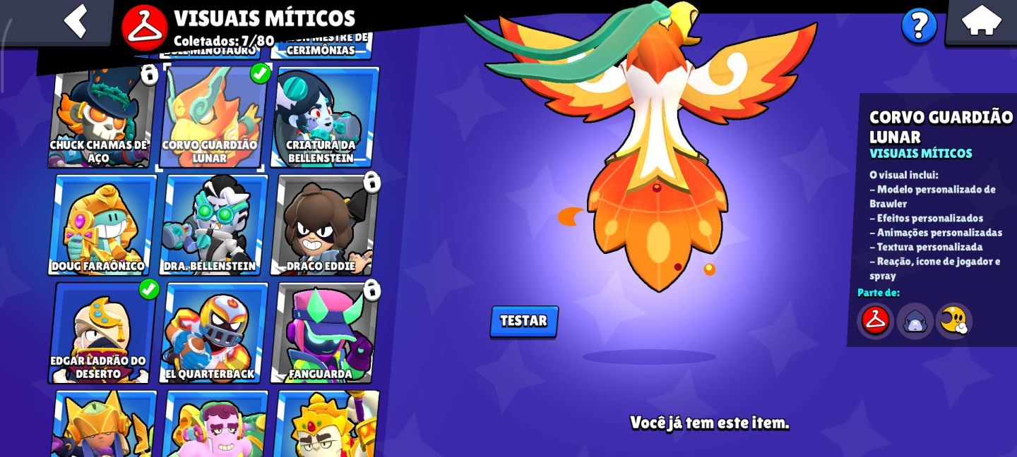CONTA DE BRAW STARS COM MUITAS SKINS E VARIOS RECURSOS !!