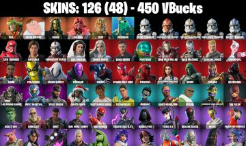 CONTA FORTNITE COM 126 SKINS REX/POSEIDON/CLONE TROOPER/EDDIE BROCK/HAN SOLO