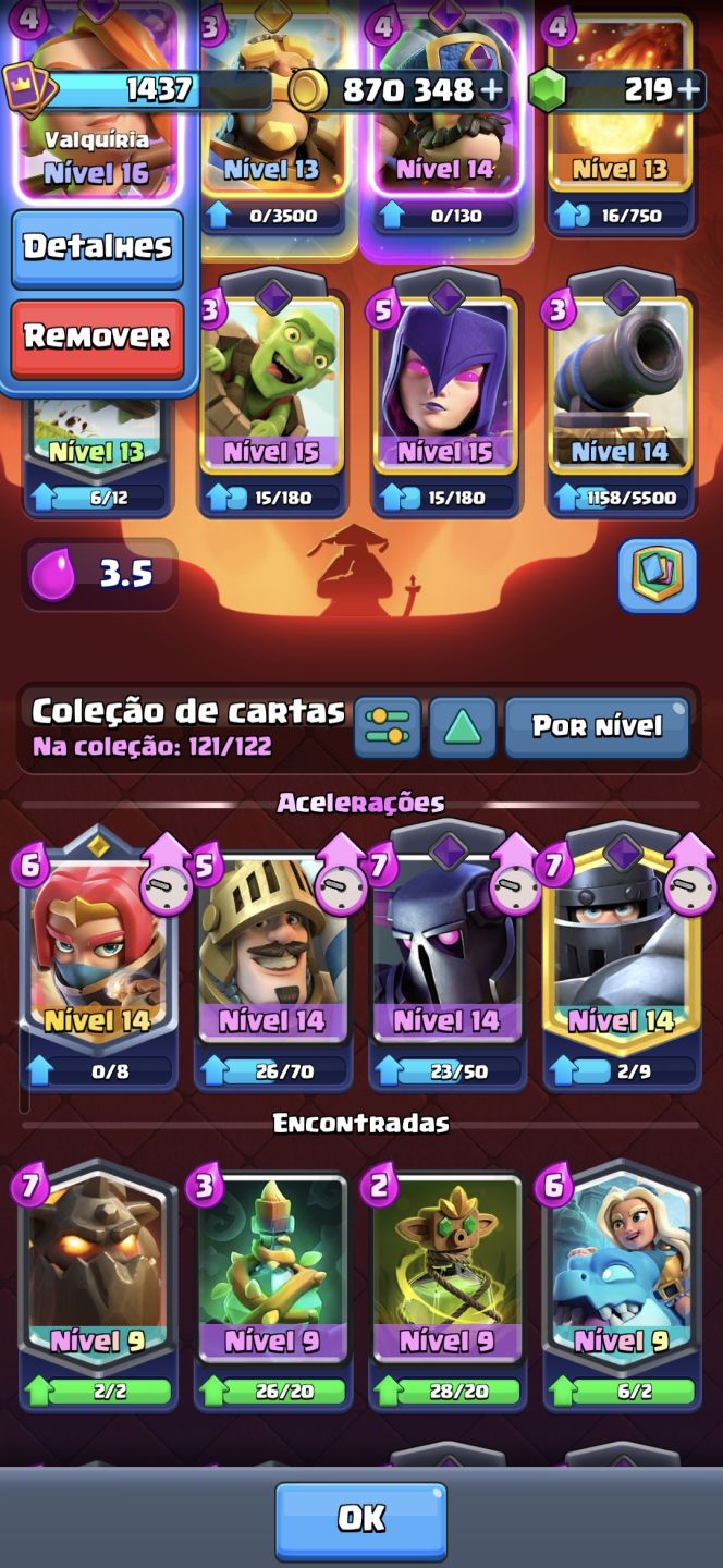 Continha de clash, recheada, no precinho, cheia de pinz antigos e exclusivos
