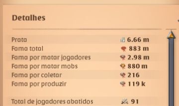 CONTA ALBION ONLINE 883M DE FAMA