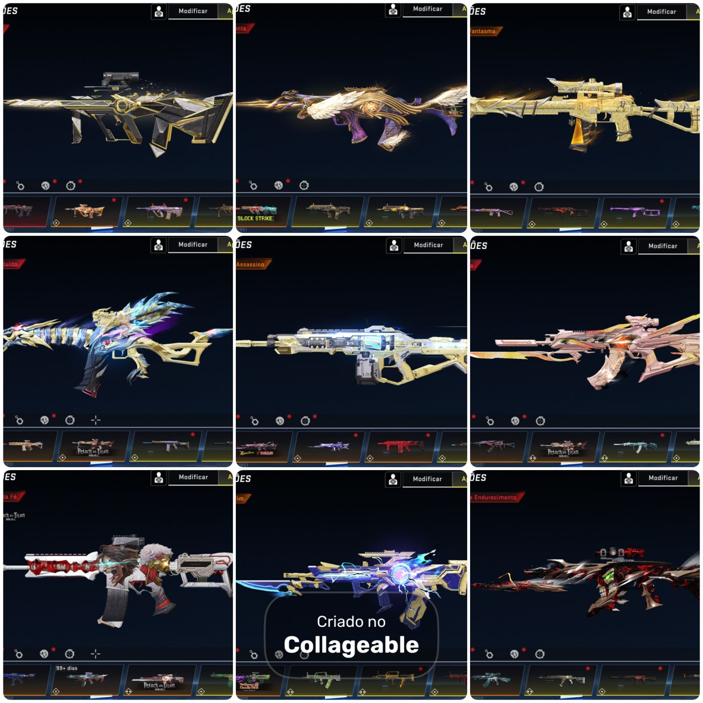 Conta blood strike com muitas skins