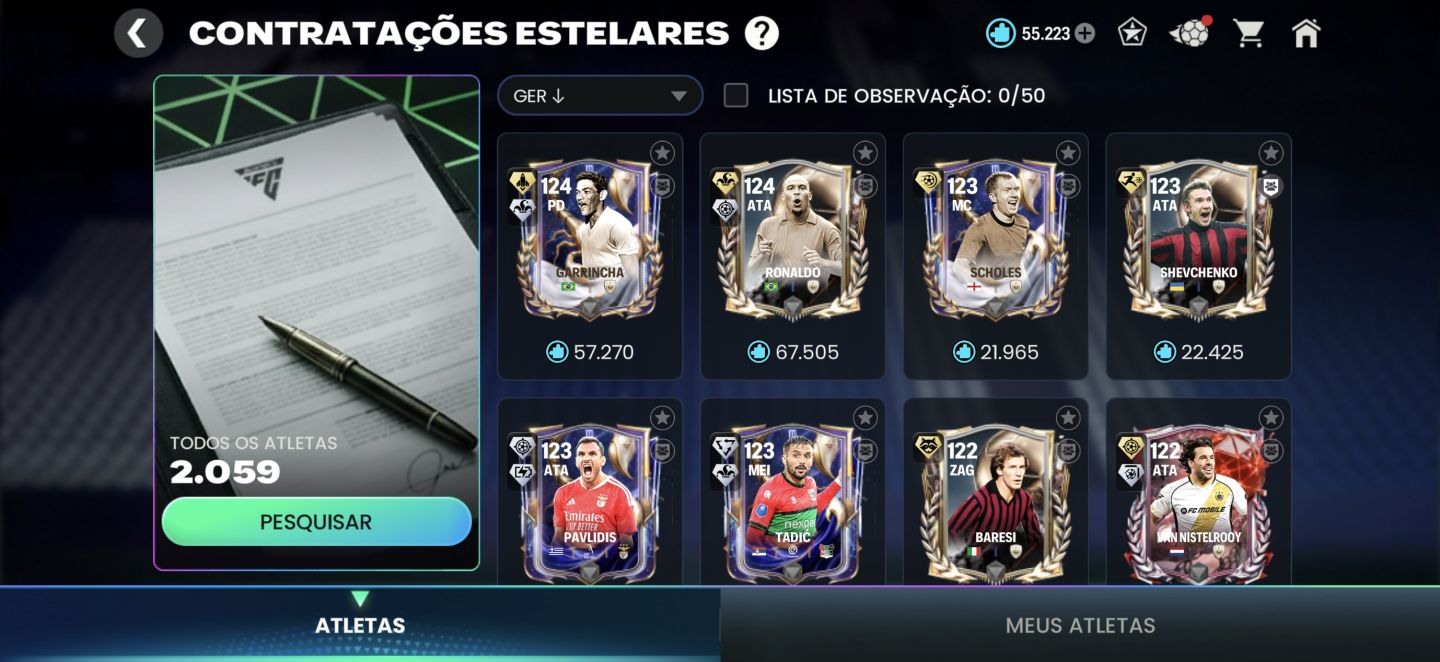 Conta de FC mobile ger 127