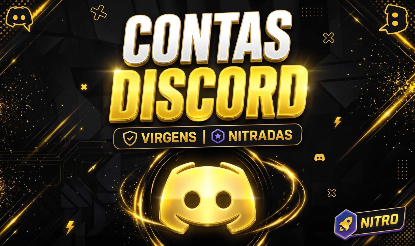 Contas Nitradas Discord /Conta Virgem/boost/mensal/trimestral