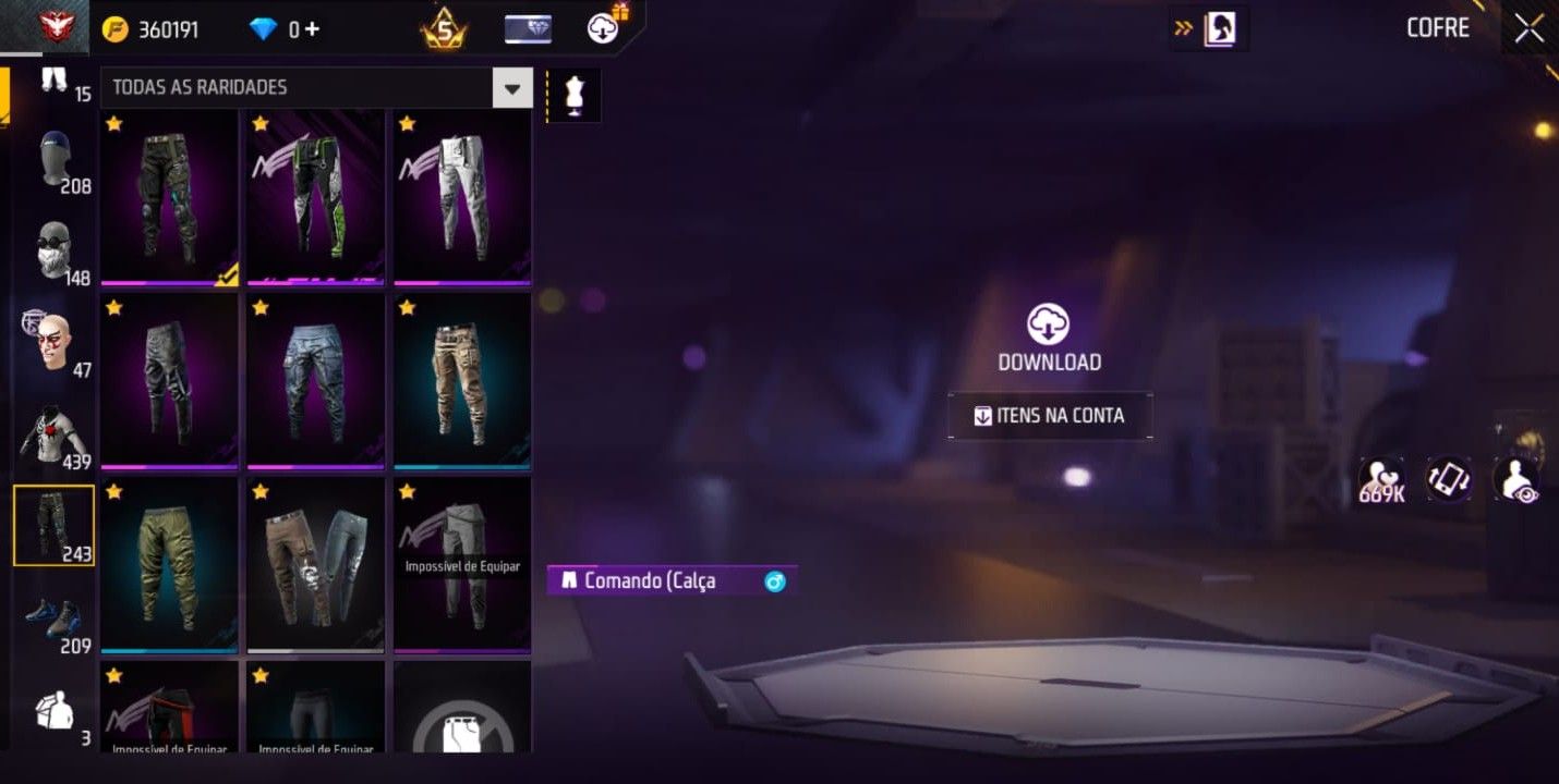 CONTA ANTIGA DE FREE FIRE- ( 6 ANOS)